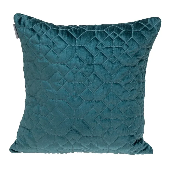 20″ Teal Transitional Quilted Throw Pillow