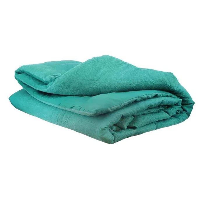 3-Piece Green Cotton Arabesque Jacquard Comforter Set, Full/Queen