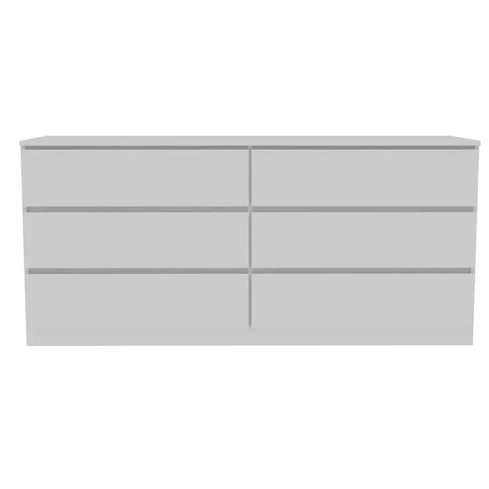 6 Drawer Double Dresser Tronx, Bedroom, White