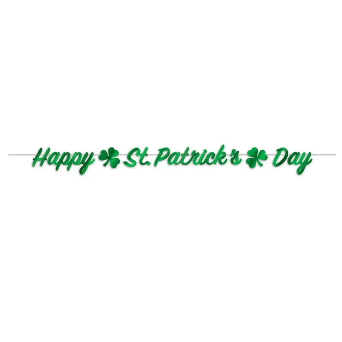 7″ Green Foil Happy St. Patrick’s Day Streamer