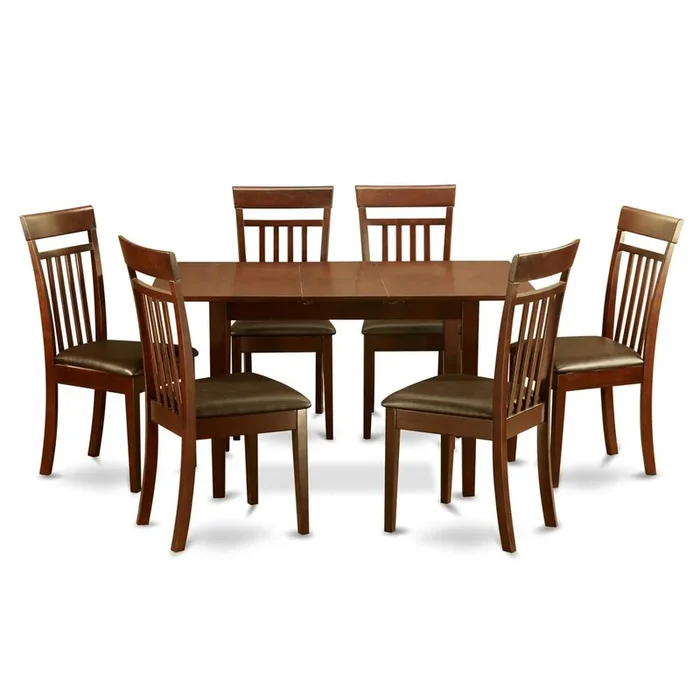 7 Pc Small dinette set for small spaces -Table and 6 Dining Table Chairs
