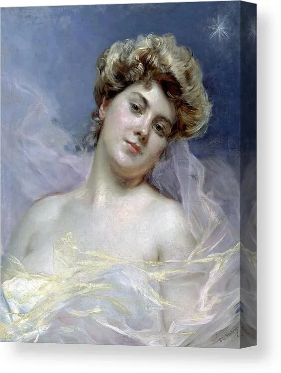 ‘Aurora’, Oil on canvas, 65,4 x 54,8 cm. RAIMUNDO DE MADRAZO . Canvas Print