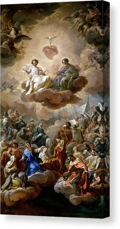 ‘Holy Trinity’, ca. 1754, Italian School, Oil on canvas, 295 cm x 170 cm, P0… Canvas Print