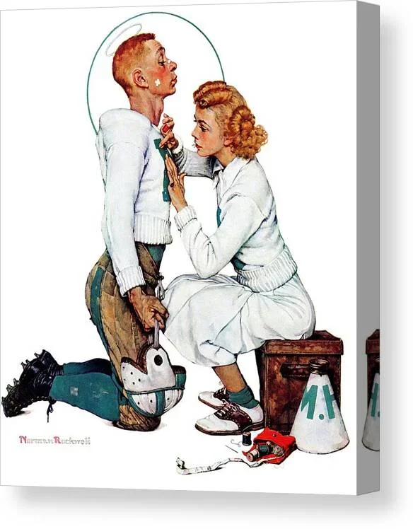 “letter Sweater” (boy & Girl) Canvas Print