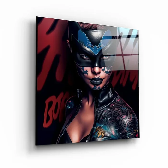 .”Tattooed v8″. Designer’s Collection Glass Wall Art