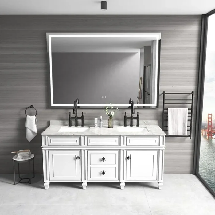 84″x40″ Rectangle LED Bathroom Mirror with Anti-Fog