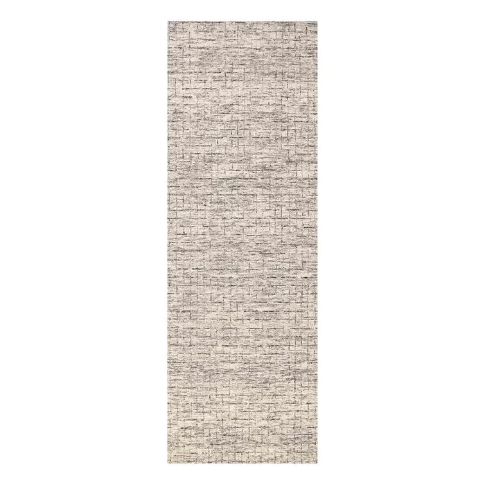 (A517) Crosby St. Tahoe Neutral Grey Textured Abstract Runner, 2×8