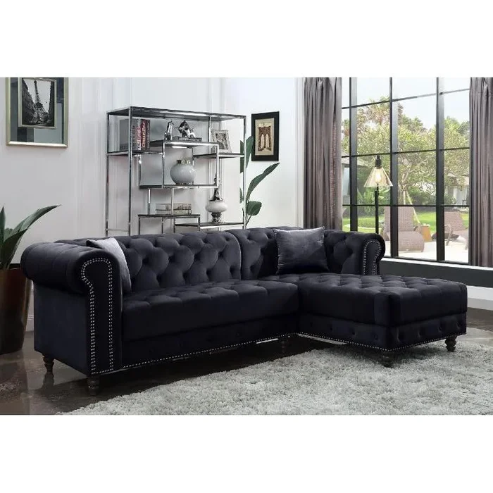 Acme Furniture Adnelis 57320 Sectional Sofa with 2 Pillows