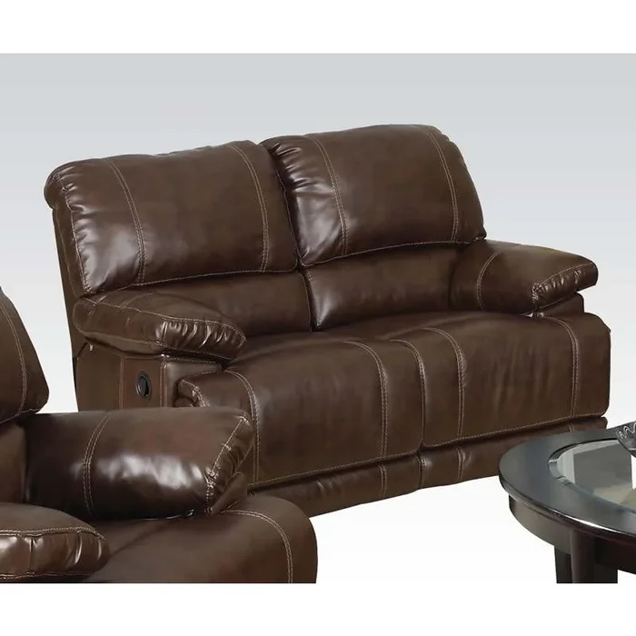 Acme Furniture Daishiro Reclining Bonded Leather Match Loveseat 50746