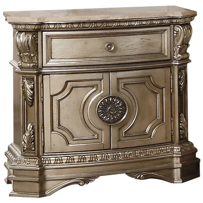 Acme Furniture Northville 26934 Nightstand with Marble Top