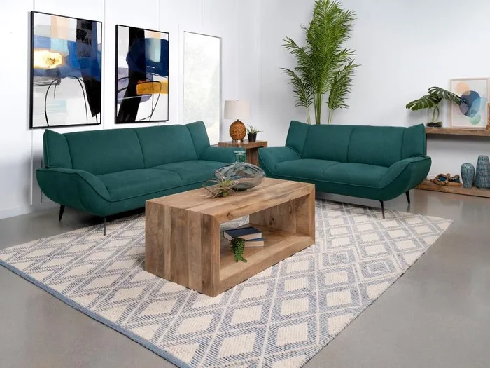 Acton – Upholstered Flared Arm Sofa Set