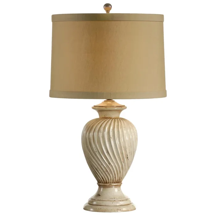 Aged Elegance Hand-Decorated Table Lamp