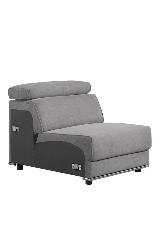 Alwin – Modular Armless Chair – Dark Gray Fabric
