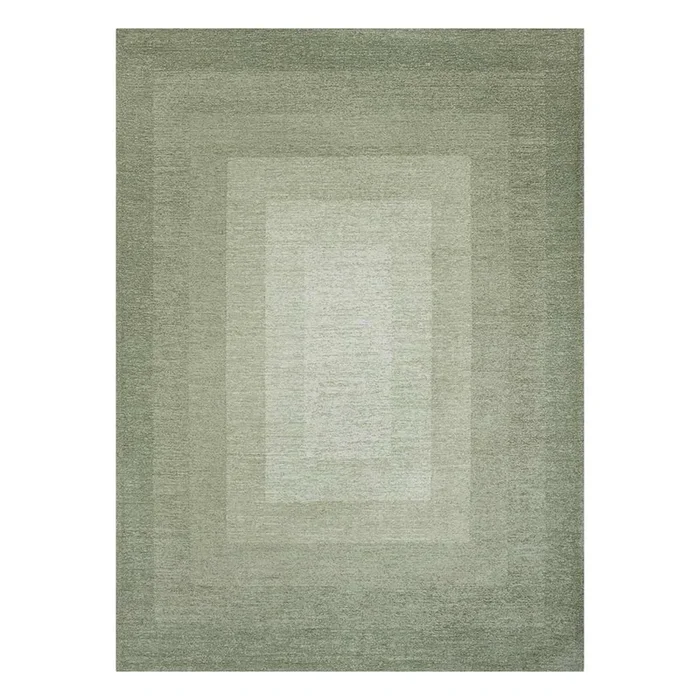 (B893) Green Ombre Flatweave Area Rug, 5×7