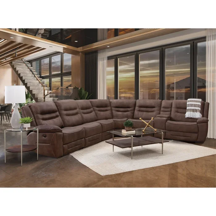 Behold Home 7531 7 pc Dual Power Sectional – Harley Brown