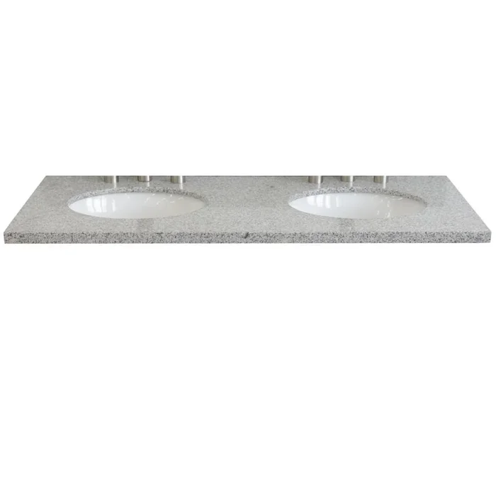 BELLATERRA HOME LLC 49 Gray granite countertop and double oval sink