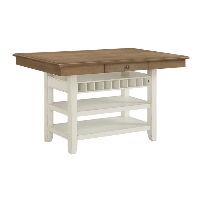 Bellevue – Rectangular Counter Table – Walnut And Antique White