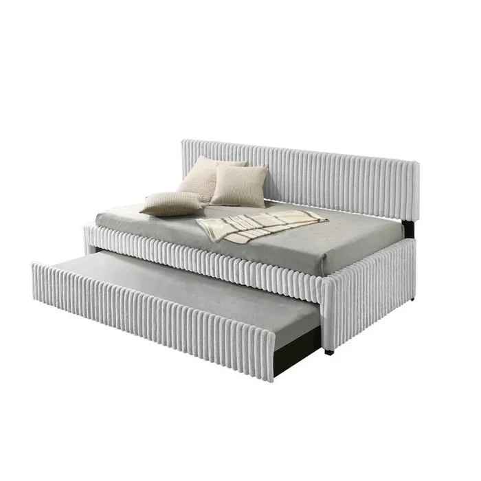 Best Quality Furniture Twin daybed with trundle in Light Gray