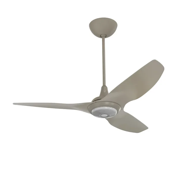 Big Ass Fans Haiku 52″ Ceiling Fan with Cocoa Aluminum Blades and Satin Nickel Finish, Downrod 12″, Covered Outdoors with LED