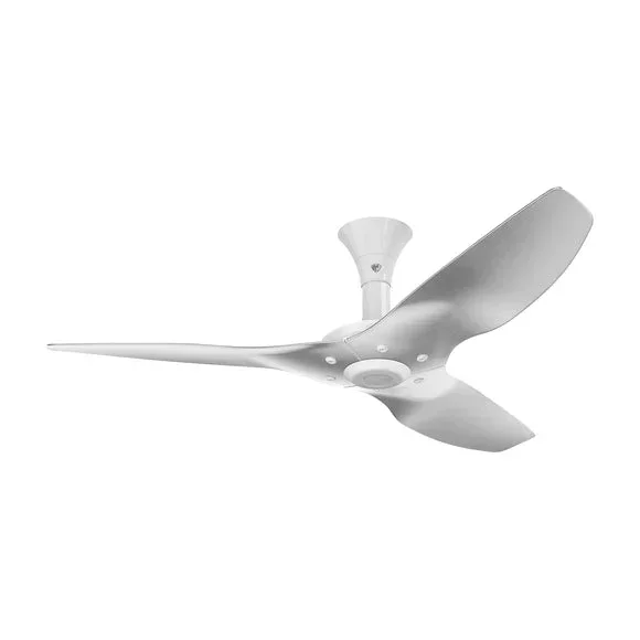 Big Ass Fans Haiku 60″ Ceiling Fan, Low Profile Mount with Brushed Aluminum Blades and White Finish with LED – Covered Outdoors