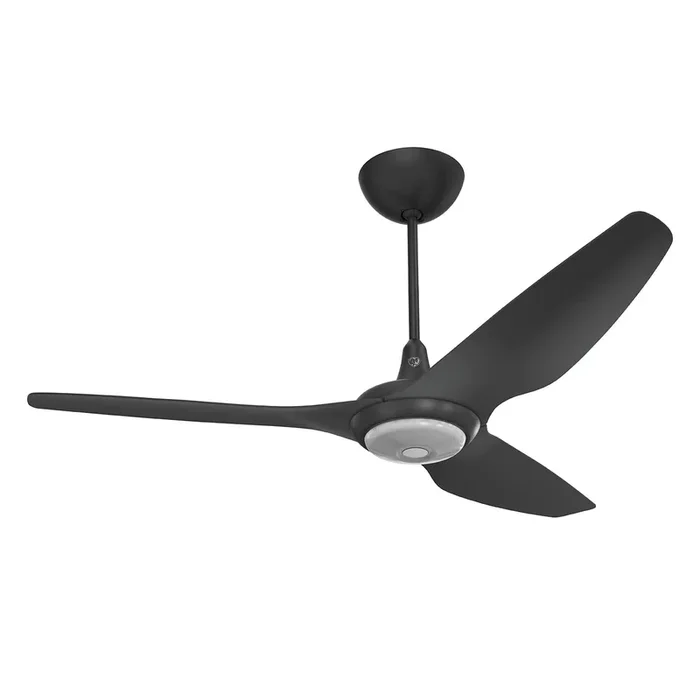 Big Ass Fans Haiku 60″ Ceiling Fan with Black Blades and Black Finish, Downrod 12″, Covered Outdoors with LED