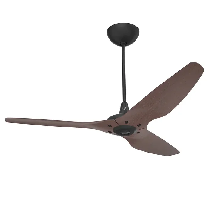 Big Ass Fans Haiku 60″ Ceiling Fan with Cocoa Bamboo Blades and Black Finish, Downrod 12″, Indoors with LED