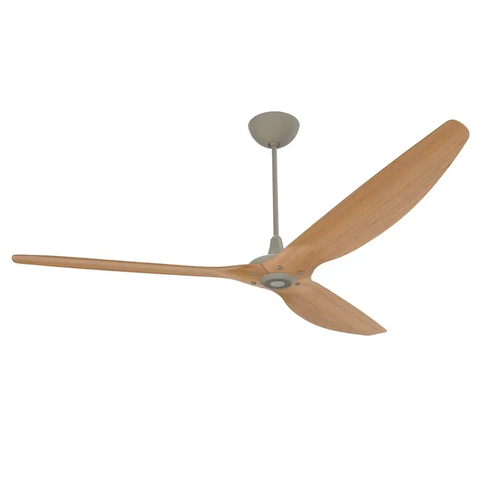 Big Ass Fans Haiku 84″ Ceiling Fan with Caramel Bamboo Blades and Satin Nickel Finish, Downrod 12″, Indoors