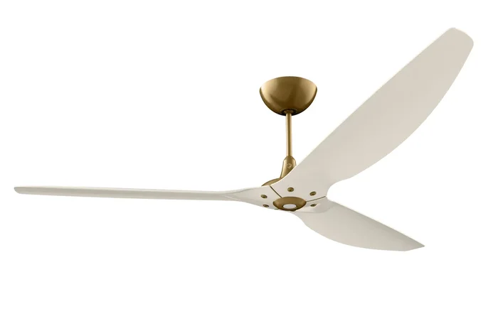 Big Ass Fans Haiku 84″ Ceiling Fan With Cream Blades And Gold Finish, Downrod 20″, Indoors