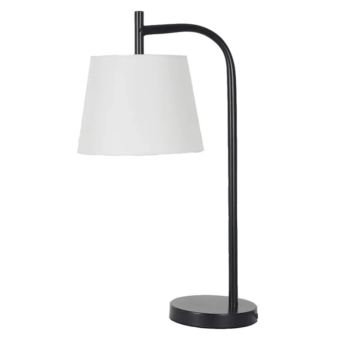 Black Metal Task Lamp with Shade, 25″