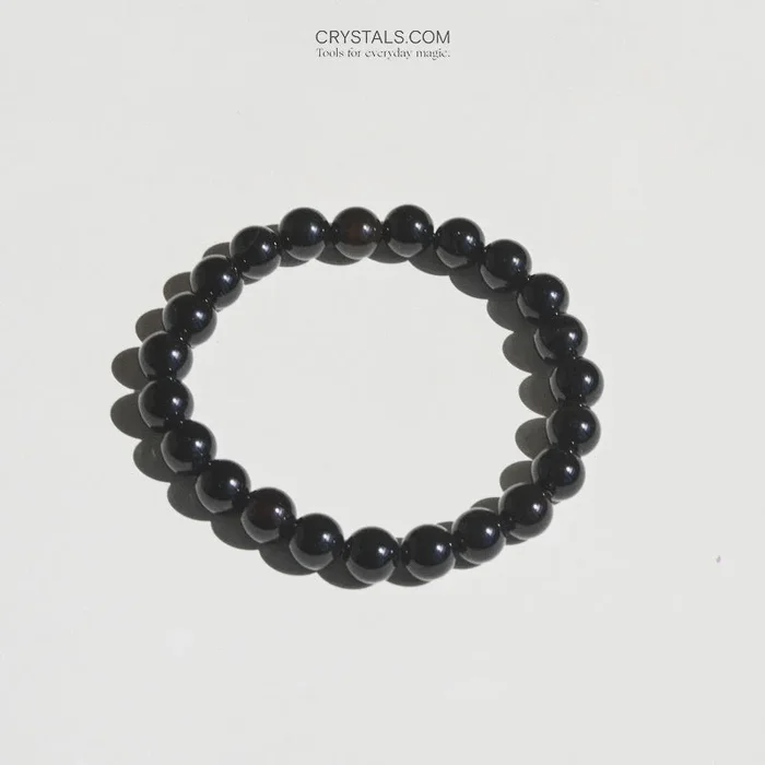 Black onyx crystal bead bracelet – Real Crystal Jewelry