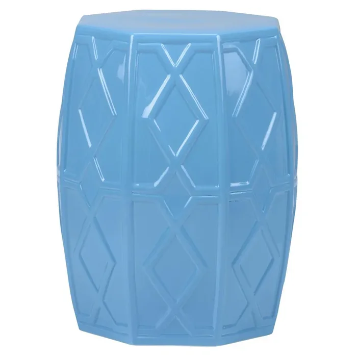 Blue Glaze Ceramic Garden Stool