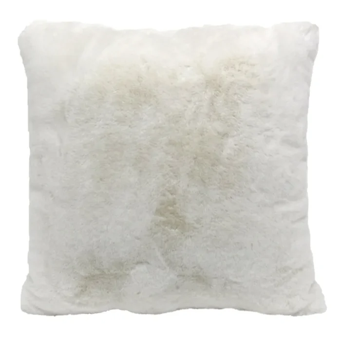 Bristol White Faux Fur Oversized Pillow, 24″