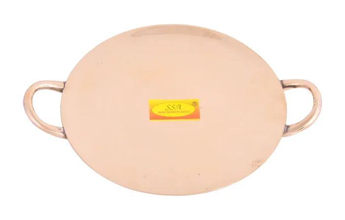 Bronze Kansa Tawa Pan for Serving Breads at Home and Hotels