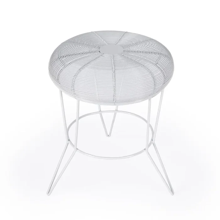 Butler Specialty Allen Decorative Wire Side Table, White