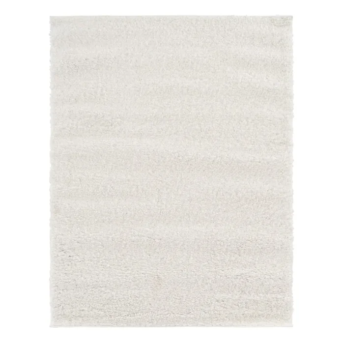 (C178) Parma Ivory Shag Accent Rug, 3×5
