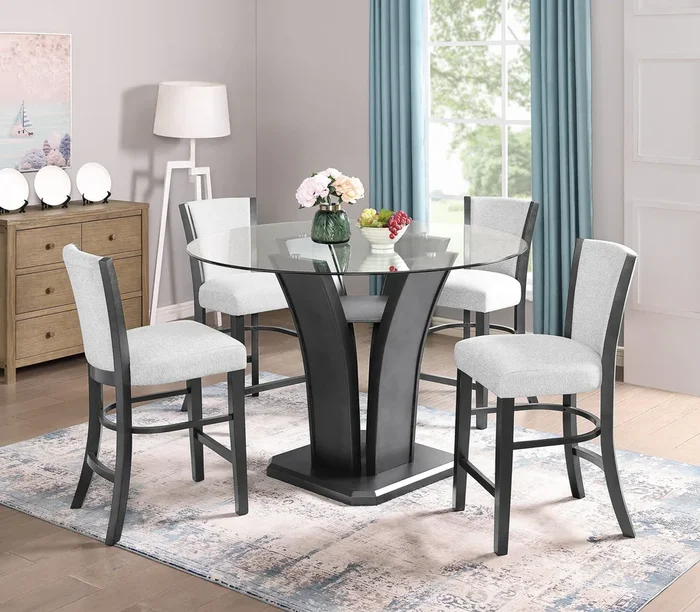Camelia – Round Counter Height Table – Dark Gray