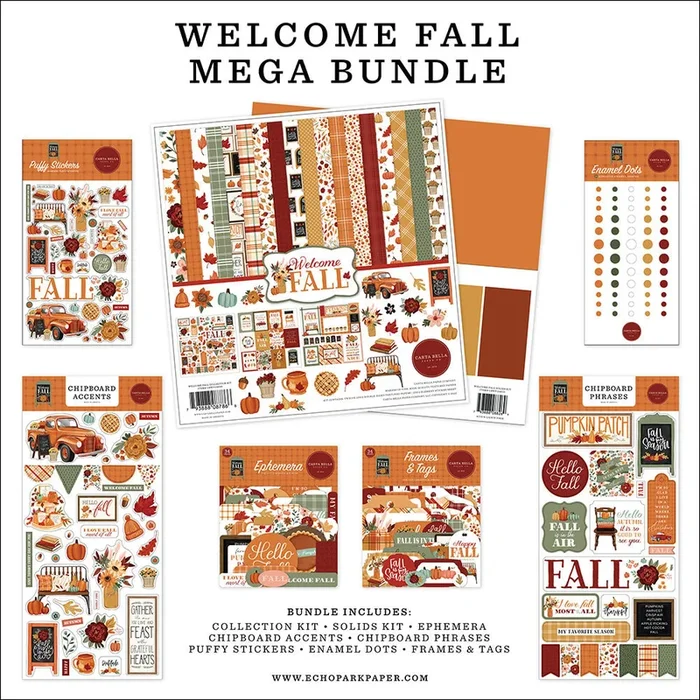 Carta Bella Welcome Fall Mega Scrapbook Material Bundle