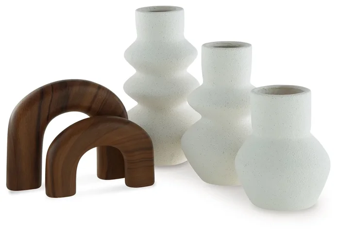 Carterworth – Accessory Set (Set of 5) – White / Brown