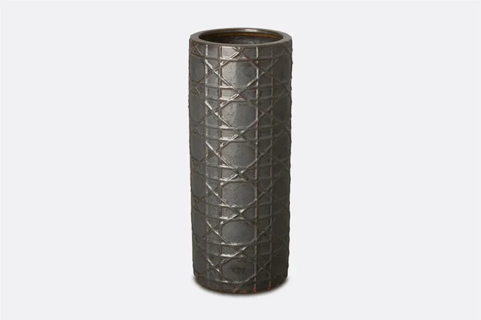 Charcoal Wickerwork Umbrella Stand