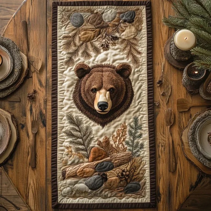 Charming Bear CP1906023CL Quilted Table Runner
