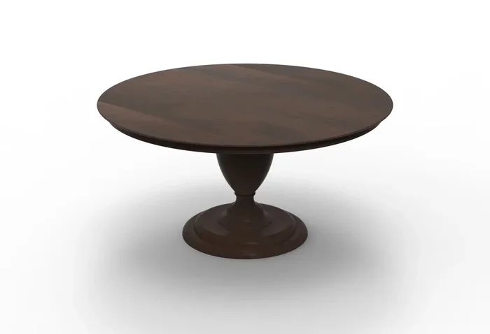 Clairmont – 60″ Round Dining Table – Natural + Black