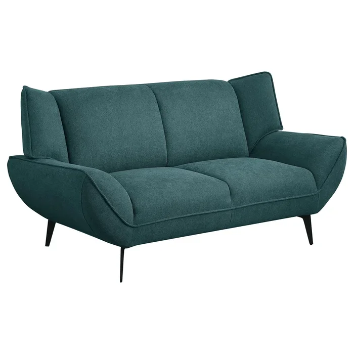 Coaster Furniture Acton 511162 Upholstered Flared Arm Loveseat – Teal Blue