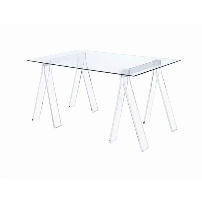Coaster Furniture Amaturo 801535 59-inch Glass Top Acrylic Writing Desk – Clear