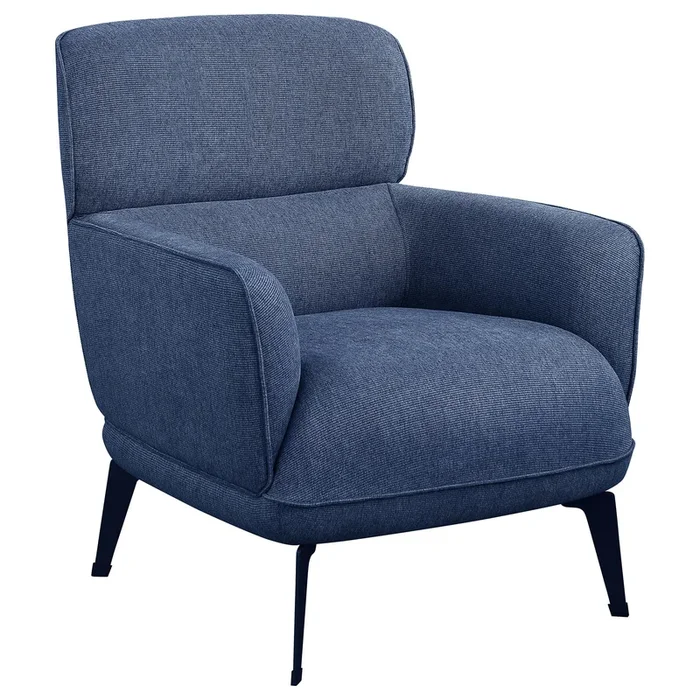 Coaster Furniture Andrea 903083 Upholstered Crecent Arm Accent Chair – Blue