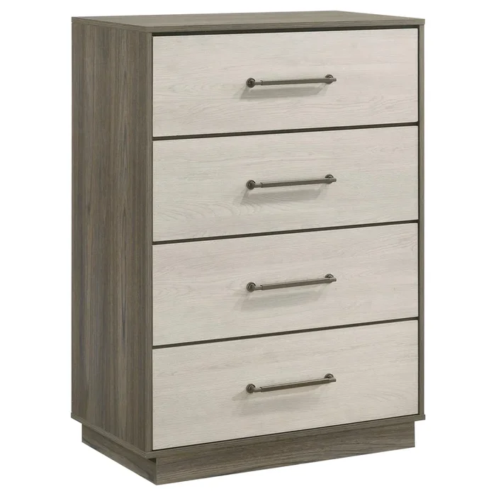 Coaster Furniture Fenwick 224985 4-Drawer Chest of Drawers – Grey Oak