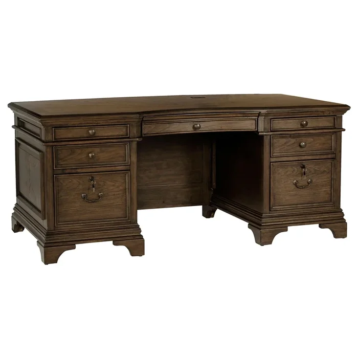 Coaster Furniture Hartshill 881281 72-inch 7-Drawer Executive Desk – Burnished Oak