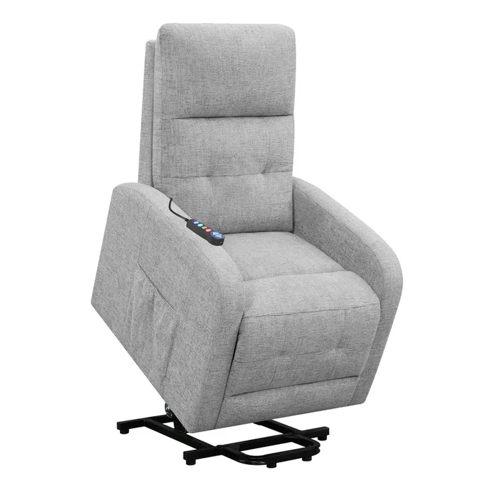 Coaster Furniture Howie 609402P Upholstered Power Lift Massage Chair – Grey