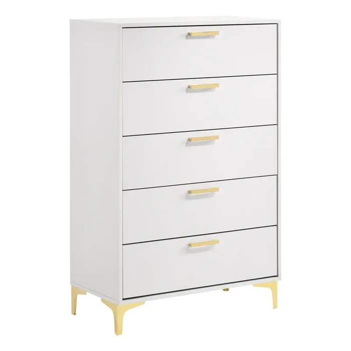 Coaster Furniture Kendall 224405 5-Drawer Bedroom Chest – White