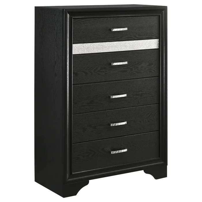 Coaster Furniture Miranda 206365 5-Drawer Bedroom Chest – Black
