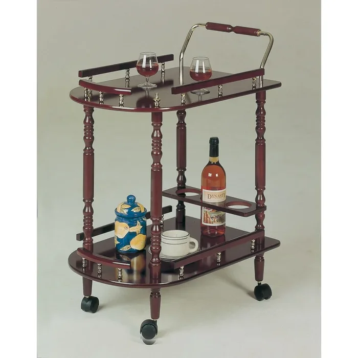 Coaster Furniture Palmer 3512 2-tier Rectangular Wood Bar Cart – Merlot